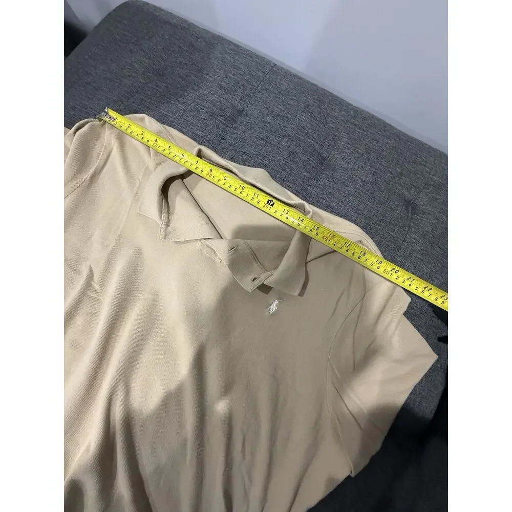 Polo Ralph Lauren Men’s Polo Shirt Brown Beige Tan 100% Cotton Short Sleeve XXL